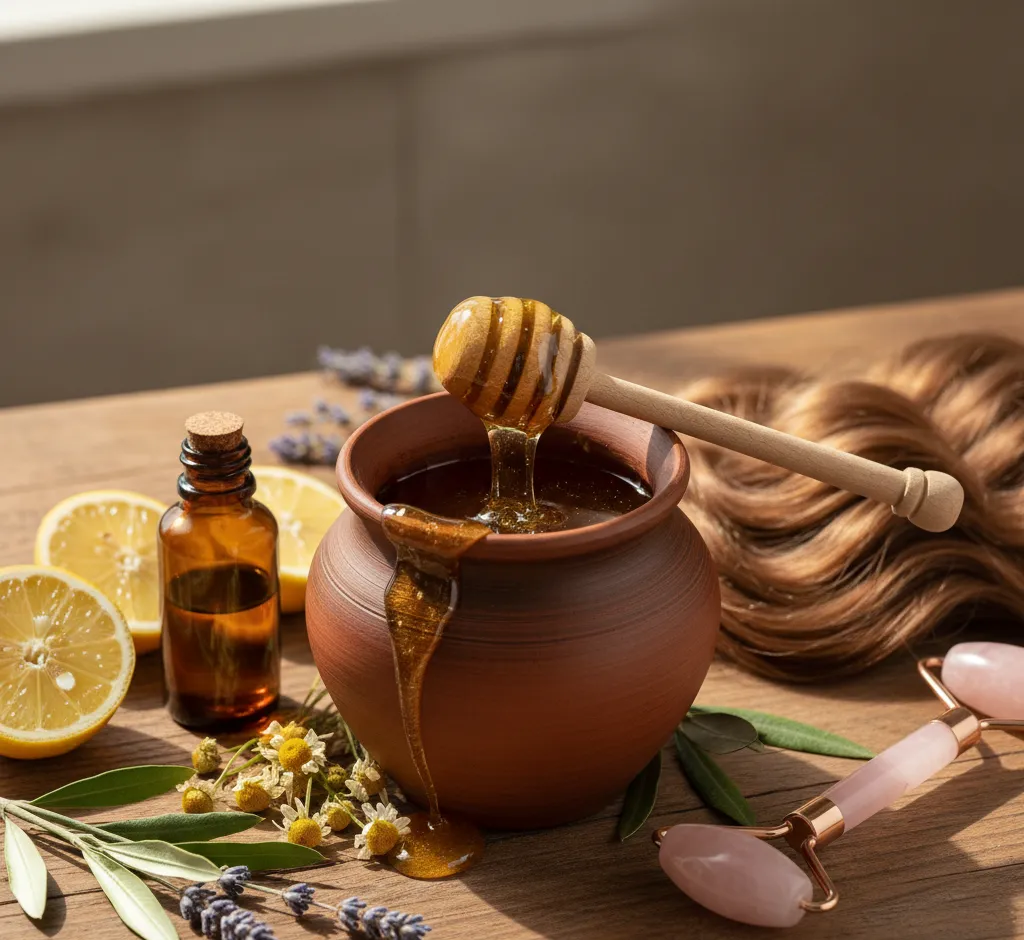 De Zoete Kracht: Honing voor een Stralende Huid en Glanzend Haar