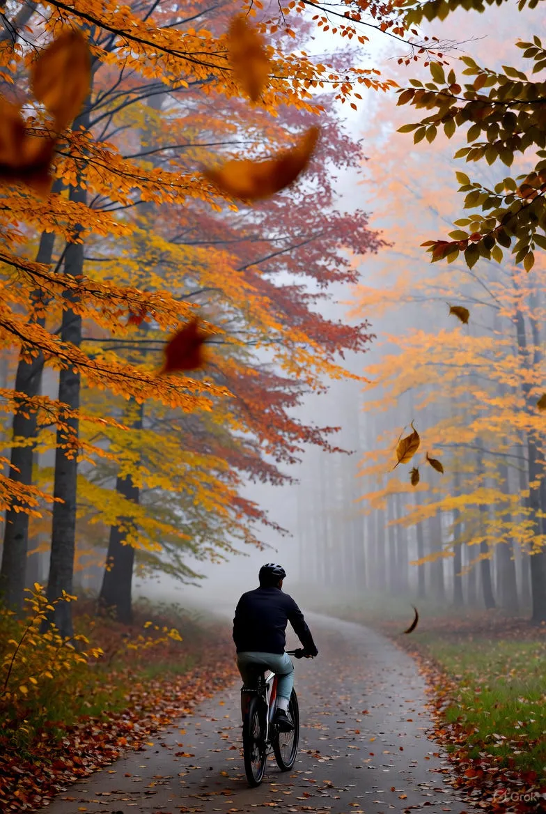 Fietsen in Herfstige Rust: De Betoverende Stilte van de Herfst op Twee Wielen