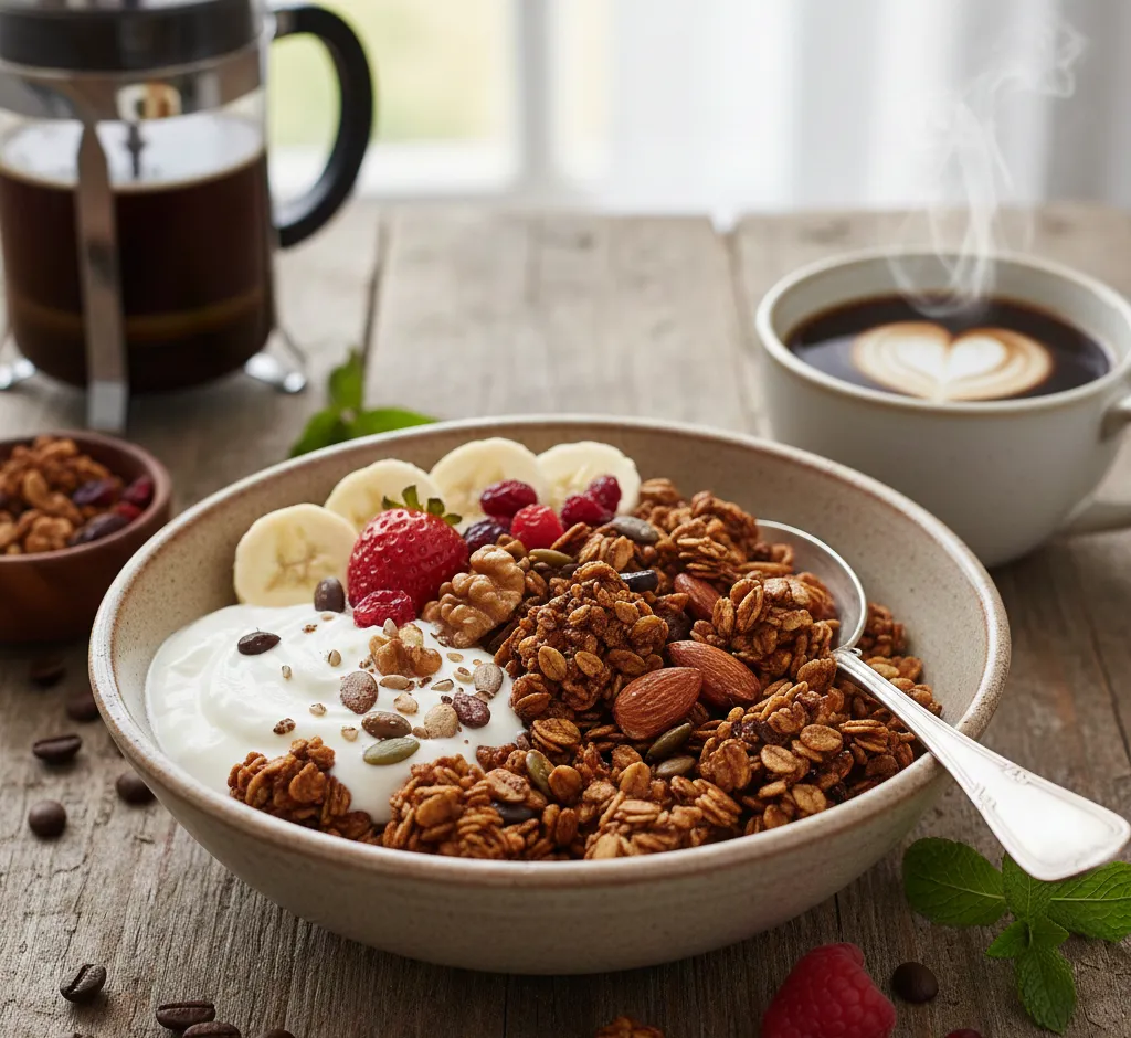 Granola met koffie-aroma: de perfecte crunchy kick voor je ochtend