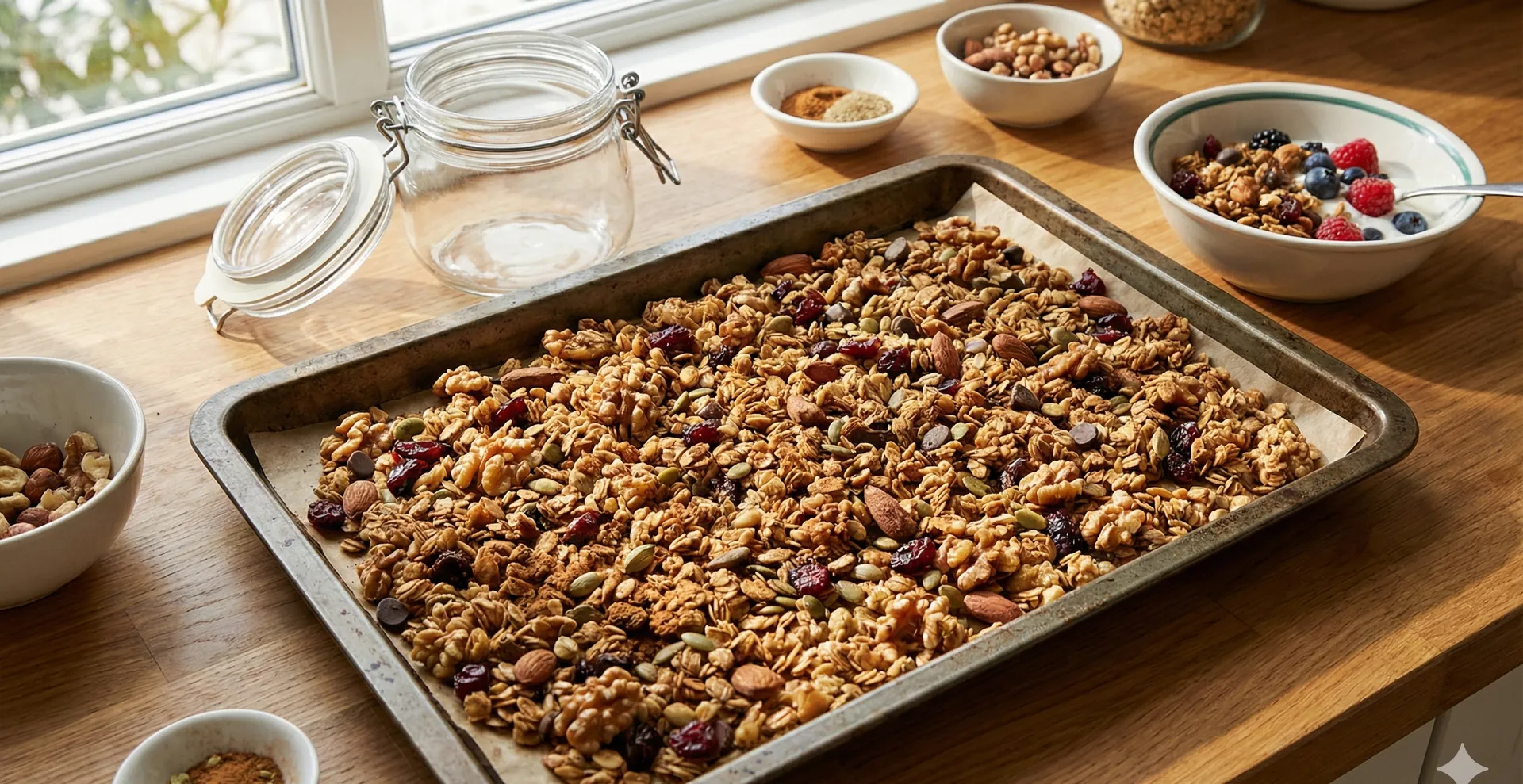 Granola roosteren met kruidenmix: zo maak je een knapperig en kruidig ontbijt