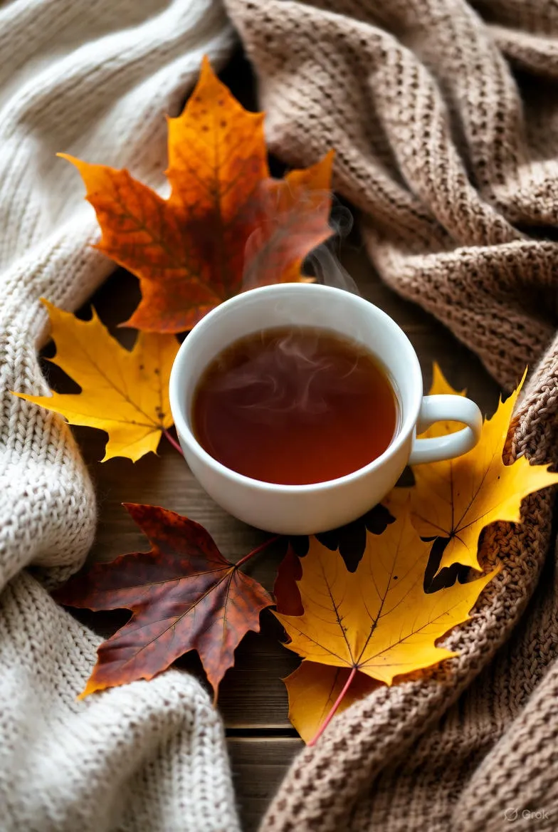 Herfstnostalgie met een Dampende Kop Thee: Herinneringen aan Gouden Bladeren