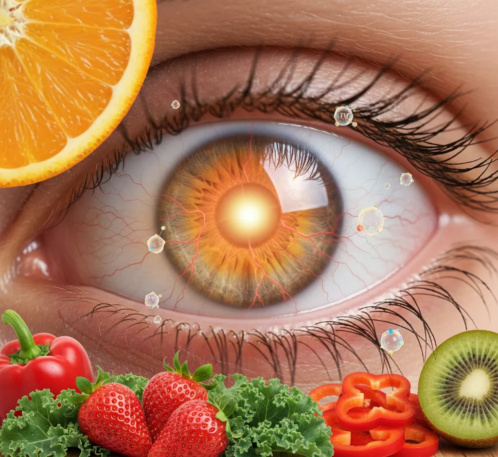 Hoe vitamine C de oogbloedvaten versterkt en je zicht beschermt