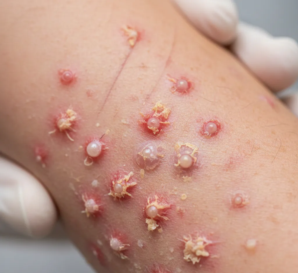 Is een bobbelige uitslag altijd een infectieus gevaar?