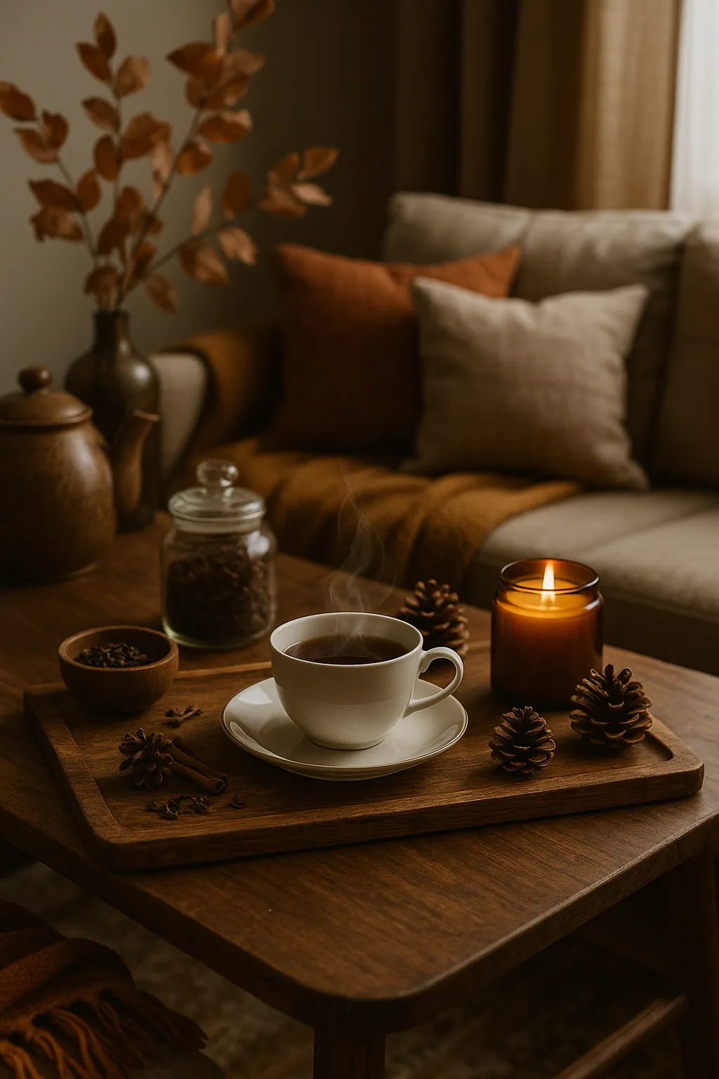 Thee als Warm Herfstinterieur Accent: Een Subtiele Luxe voor Je Woonruimte
