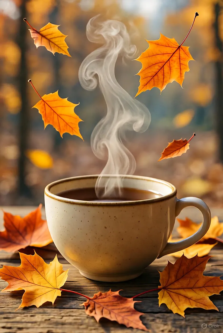 Thee en Herfstige Emoties: Een Gezellige Ontmoeting in de Koude Dagen
